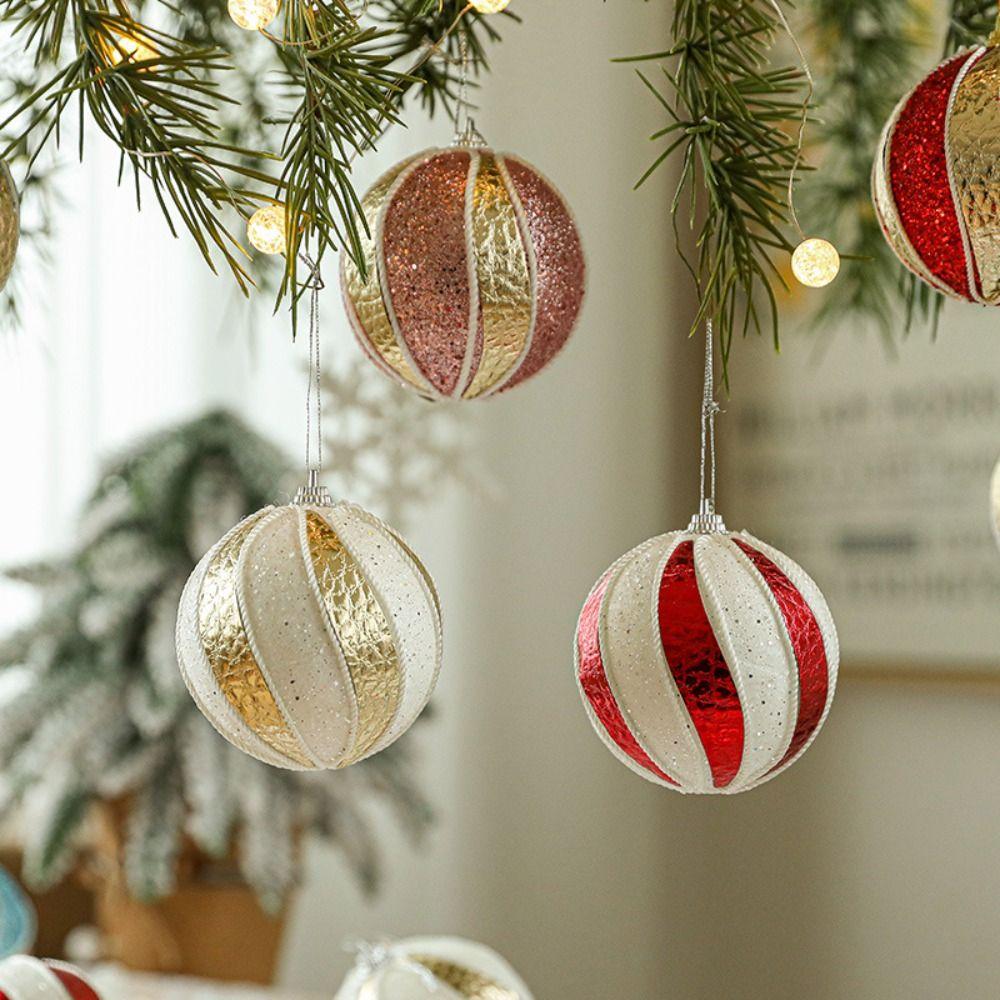 3pcs Delicate Christmas Ball Set Creative Hanging Ornament Crafts Christmas Tree Pendant Holiday