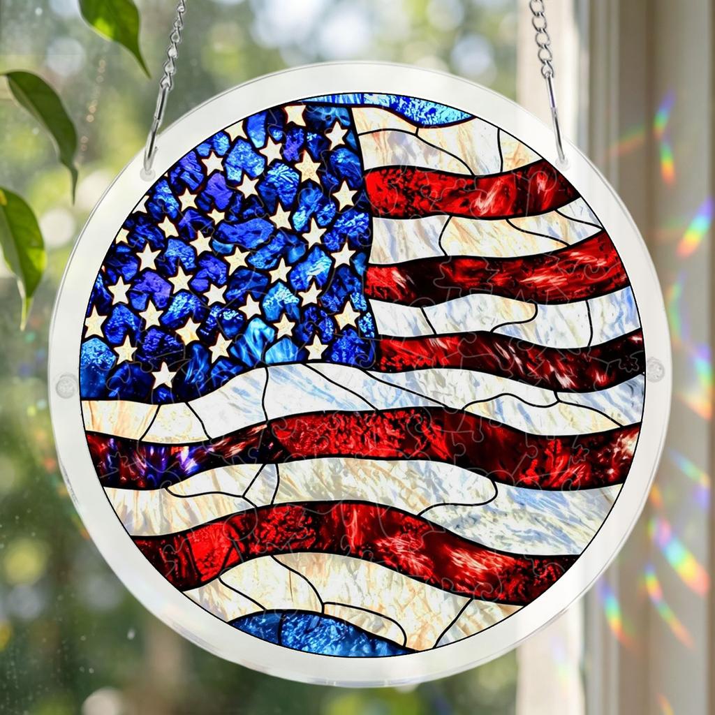 Acrylic Puzzle Can Be Hung Doors, Gardens, Indoor And Outdoor Decoration.Acrylic Puzzles Suncatcher Window Hanging