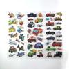 12 Sheets/Set Engineering Vehicle Stickers for Children's 3D Cars Trucks Bubble Sticker DIY Toys Kids Gift