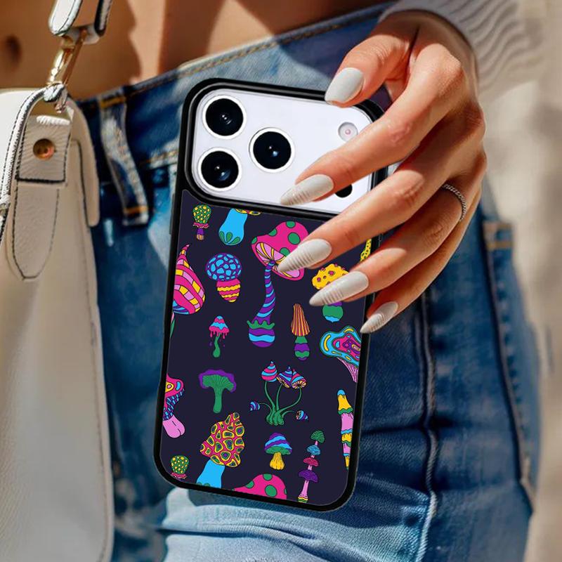 Magic Mushroom Alien Trippy Shrooms Phone Case For iPhone 17 Air 14 15 13 12 Max Cover For Apple 16e 11 Pro Max Plus Coque