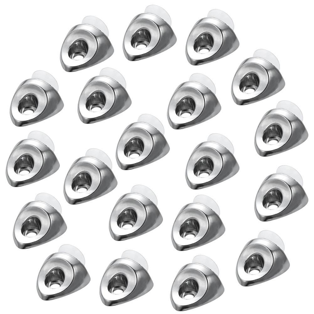 20pcs Zinc Shelf Support Pegs For Panel Mounting Braces Mounting Brace Glass Bracket Hardware Fixing Pegs Glass Bracket