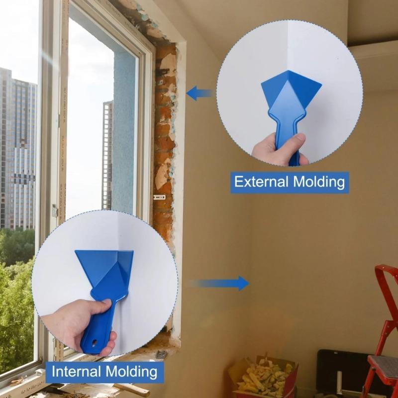 Plastic Drywall Corner Scraper Putty Finisher Cleaning Stucco Removal Build Tool Floor Wall Ceramic Tile Angle Trimming Tool