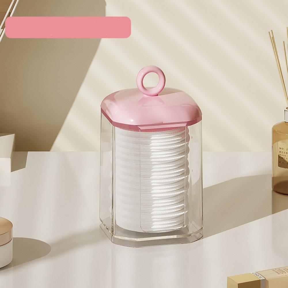 

Хлопковые диски Хлопковые палочки Коробка для хранения с крышкой Чехол для хранения ювелирных изделий Новая косметическая банка для хранения Pink B