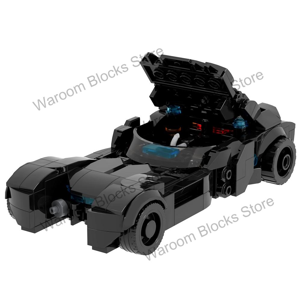 MOOXI MOC Bat Heroes Motorcycle Bricks Car Vehicle Figures Stand Compatible Building Blocks Toys For Children Adult Friends Gift