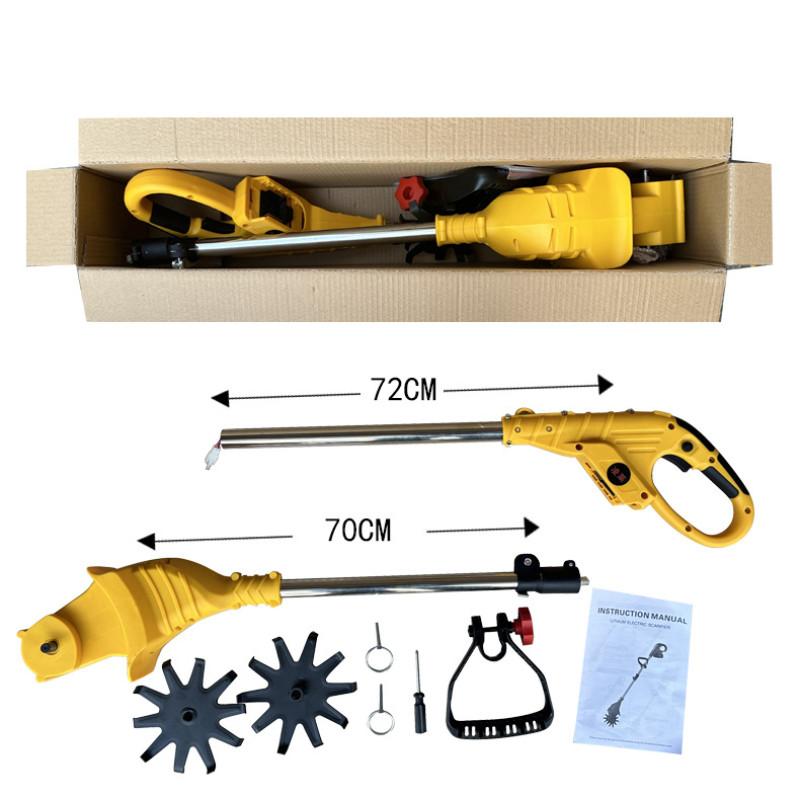 Garden Folding Telescopic Loose Soil Wheel Cordless Electric Soil Loosening Machine Small Portable Agricultural Rotary Tiller