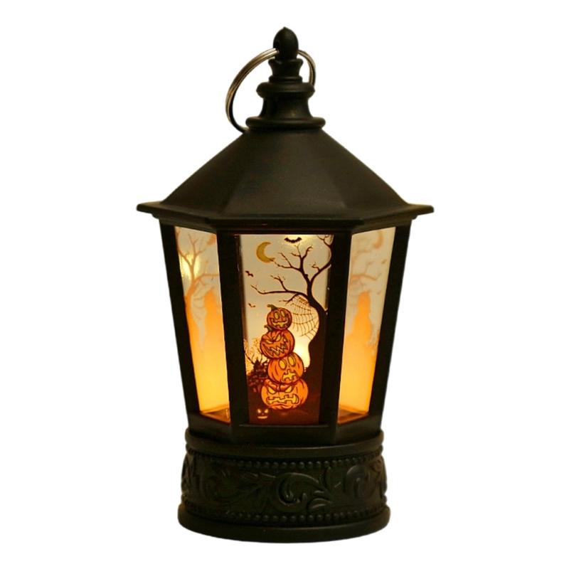 Festival Halloween LED Pumpkin Hand Lamp Halloween Pumpkin LED Hand Lamp with Designs for Celebratory Event Lighting