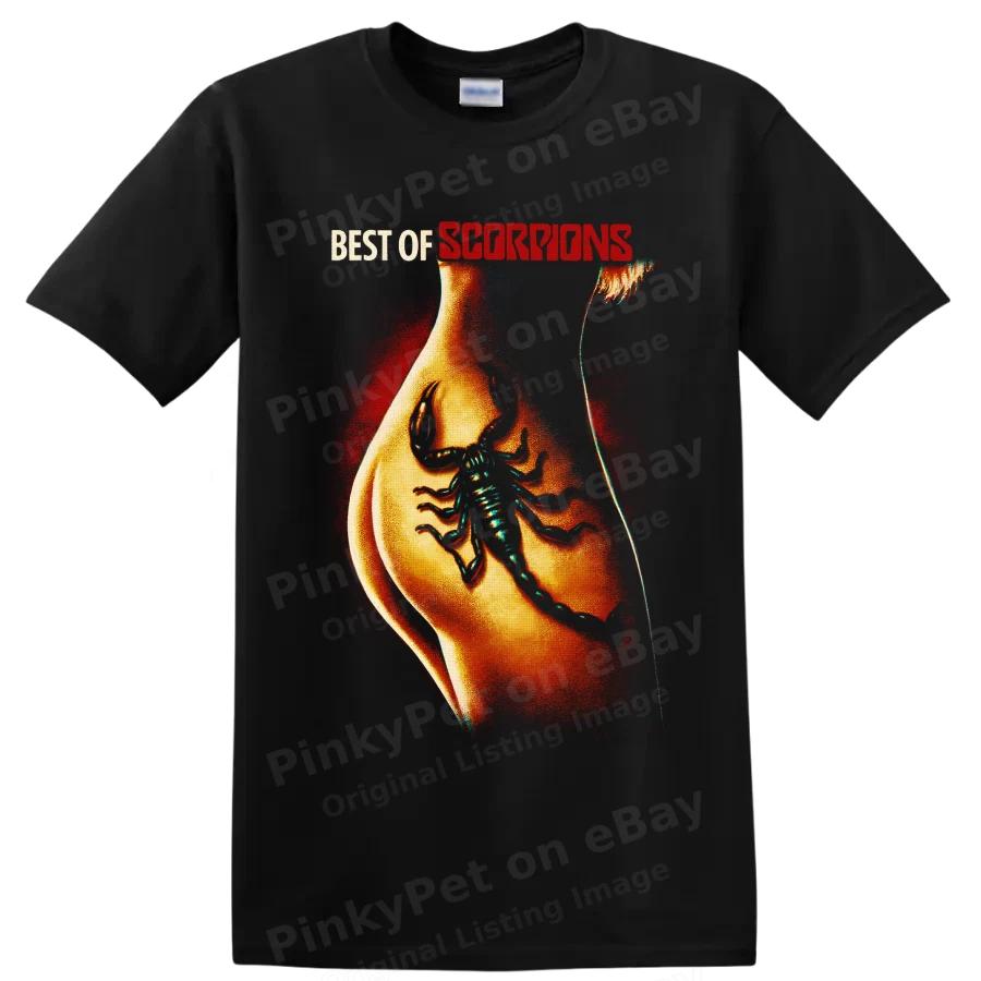 Scorpions Best Of T Shirt w/ Scorpion Tattoo Art Classic Rock Music Fan Tee