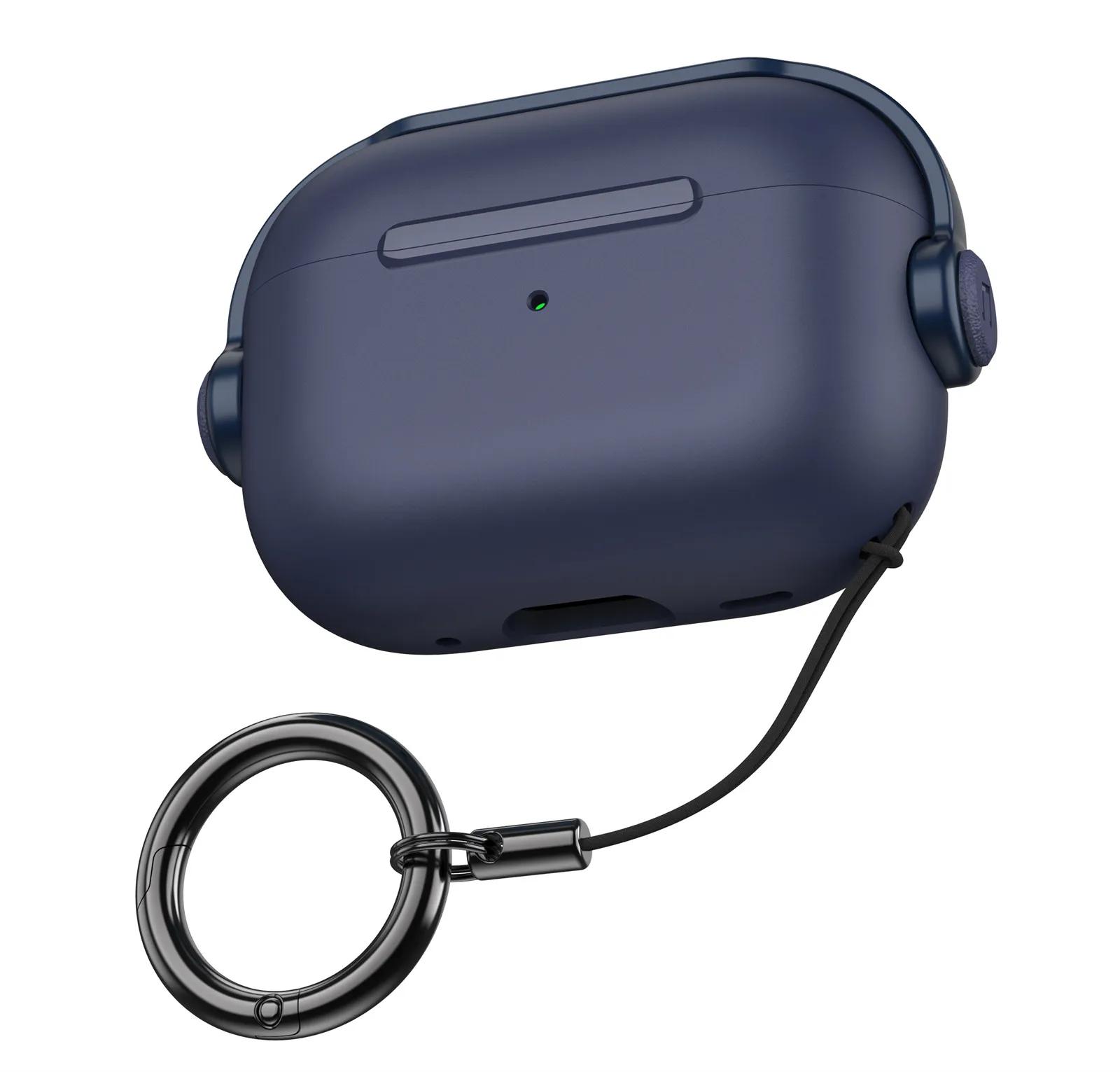 For Airpods 4/Pro 2/AirPods 3 Case,with Keychain& Lanyard Shockproof Protective Case Cover for AirPods Pro 2025 AirPods 1/2 AirPods 1 2 синий