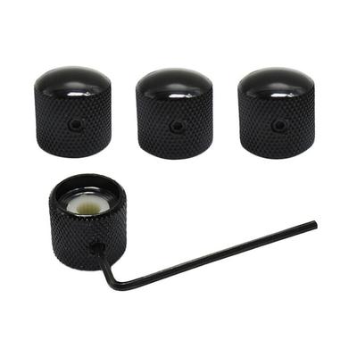 4 PCS Black Wrench Volume Guitar Parts Dome Knobs Electric Guitar Bass Tone Control Knobs