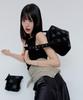 Sweetch Shoulder Bag M Glossy Black Polka Dot