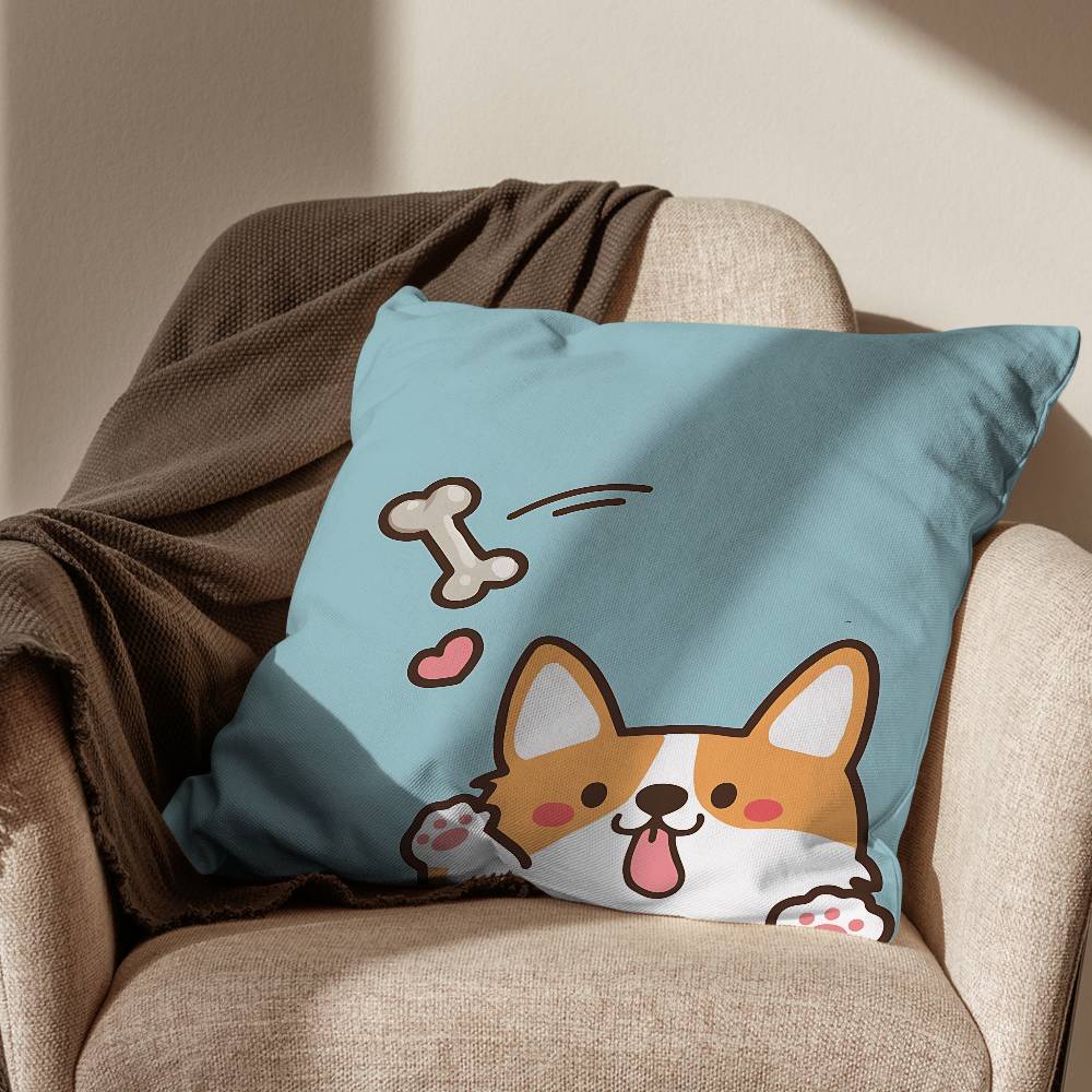 Süße Welsh Corgi Kissenhülle Büro Kissen Geeignet für Sofa Auto Schlafzimmer Dekorative Kissenhülle