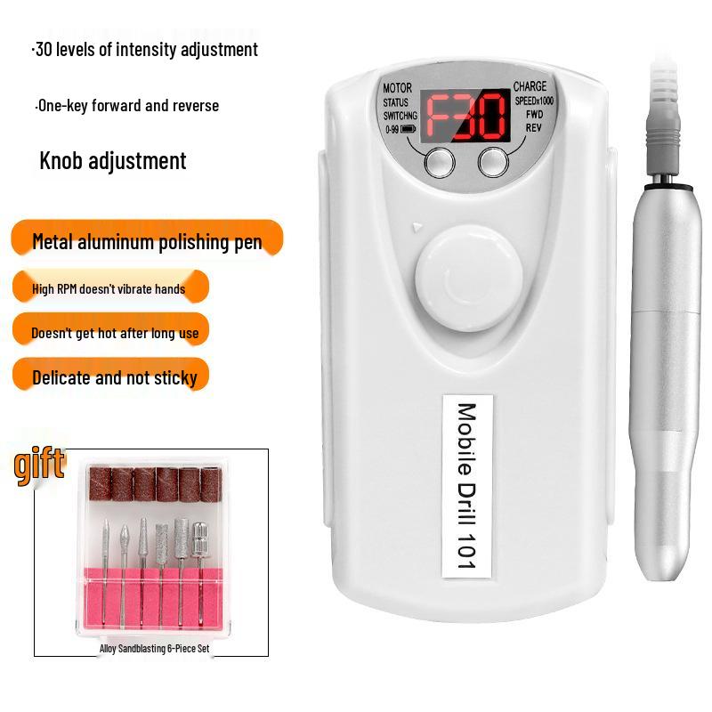 Portable Rechargeable Electric Nail Grinder - Professional Manicure Tool