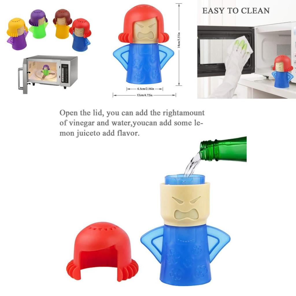 Angry Mama Microwave Cleaner Eco Friendly Oven Cleaning Tool Non-toxic Material