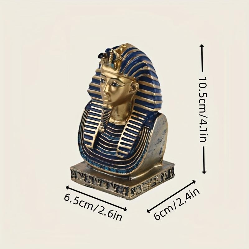 Pyramiden-Pharaonen-Statue - mit altägyptischen Motiven und Textgravuren, ideal für die Heimdekoration