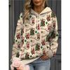 Womens Oversized Hooded Sweatshirt With 3D Print Soft Cotton Blend Long Sleeve Pullover Casual Wear