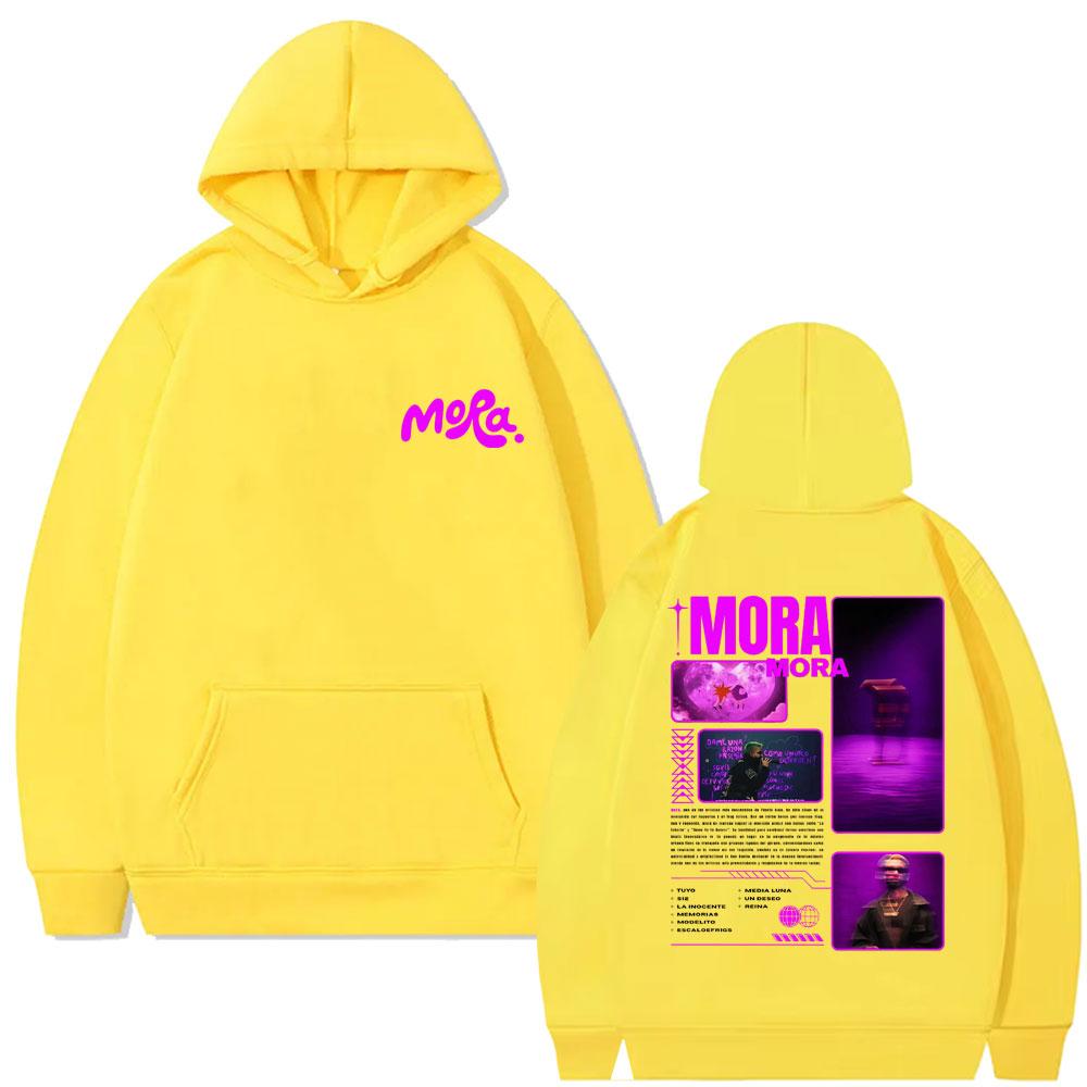 Rapper Mora Graphic Print Hoodie Men Women Hip Hop Fashion Oversized Sweatshirt Men's Long Sleeve Vintage Pullover