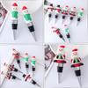 Vacuum Sealed Christmas Wine Bottle Stopper Reusable Wine Sealers Christmas Bottle Cover  Kitchen