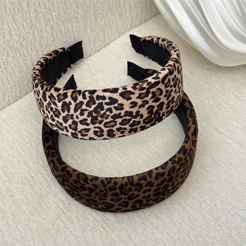 4.8CM Wide Women's Leopard Print Headbands with Sponge Padding for Ladies And Girls Casual Party Hair Bands Accessories