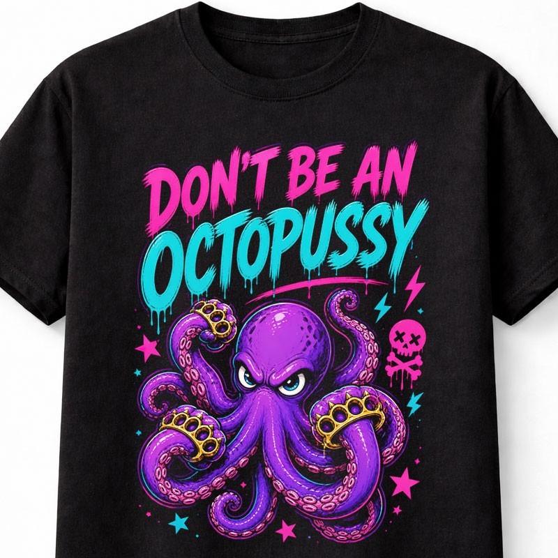 Dont Be an Octopussy Funny Octopus Graphic Humor Adult Joke Unisex TShirt