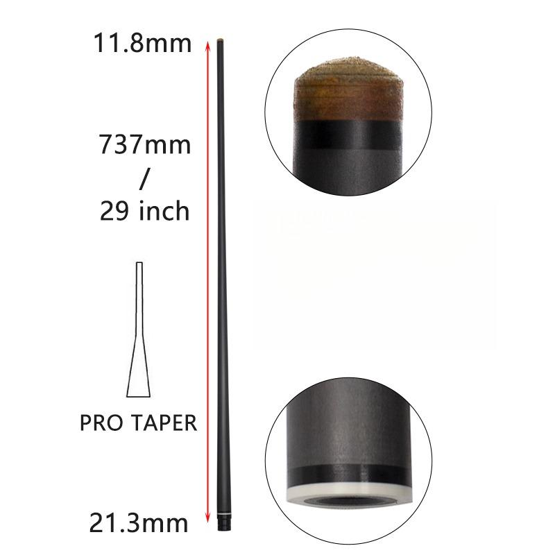 Factory Supply Carbon Billiards Cue Shaft Carbon Fiber Pool Cue Stick Snooker Play Break Taco Billar Pool Shaft Protaper Shape