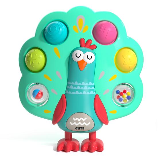 

Baby Sensory Toy Finger Training Press Bubbles with Rotate Balls Toy Cute Design Durable Drop-Resistant Fine Motor Skills Development Kids зелёный