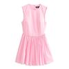 Fashion Style 2024 Autumn New Women's Clothing Pink Loose Sleeveless Short Waist-Tight Dress 8424250