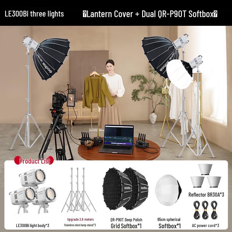 Godox LE300Bi Bi-Color LED Studio Light Kit