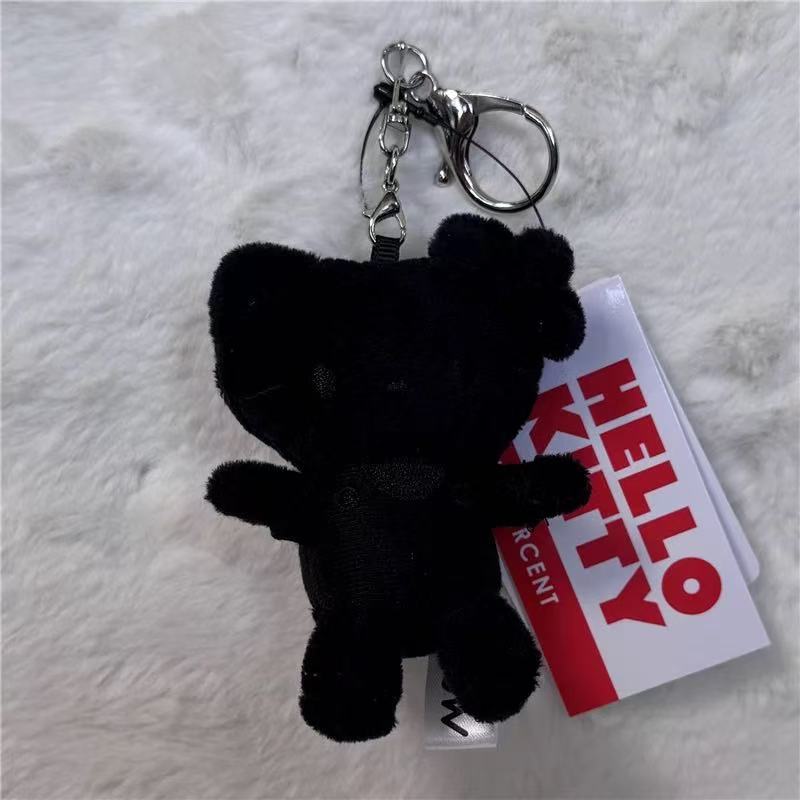Anime Cartoon MINI Hello Kitty Doll Plush Toy Ballet Pink Bow Kitty Pure Black White KT Schoolbag Pendant Decoration girl Gift