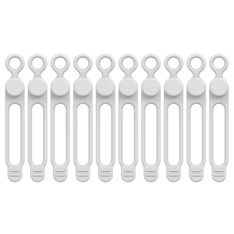 Silicone Cable Ties Set Elastic Reusable Cord Organizer Multi-function Wire Clip Bandage Cable Wire Storage Harness Strap