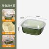 2 Layer Refrigerator Storage Box Vegetable Fruit Box Kitchen Drain Basket Food Multifunction Organizers with Lid Large Capacity