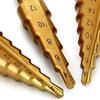 4-12/20/32mm HSS Steel Large Step Cone Titanium Coated Metal Drill Bit Cut Tool Set Hole Cutter (1Pcs Gold)