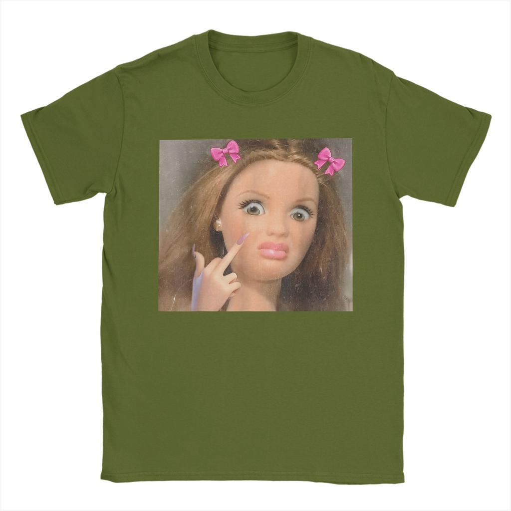 Summer Disgusting Doll Face Meme Novelty T Shirts Cotton Tshirt for Unisex YK Basic Pattern Short Sleeve Top Tees