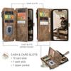 Leather Zipper Purse Phone Case for iPhone 17 Air 16E 16 15 14 12 13 11 Pro Max XS XR 8 7 Plus Flip Card Lanyard Wallet Cover