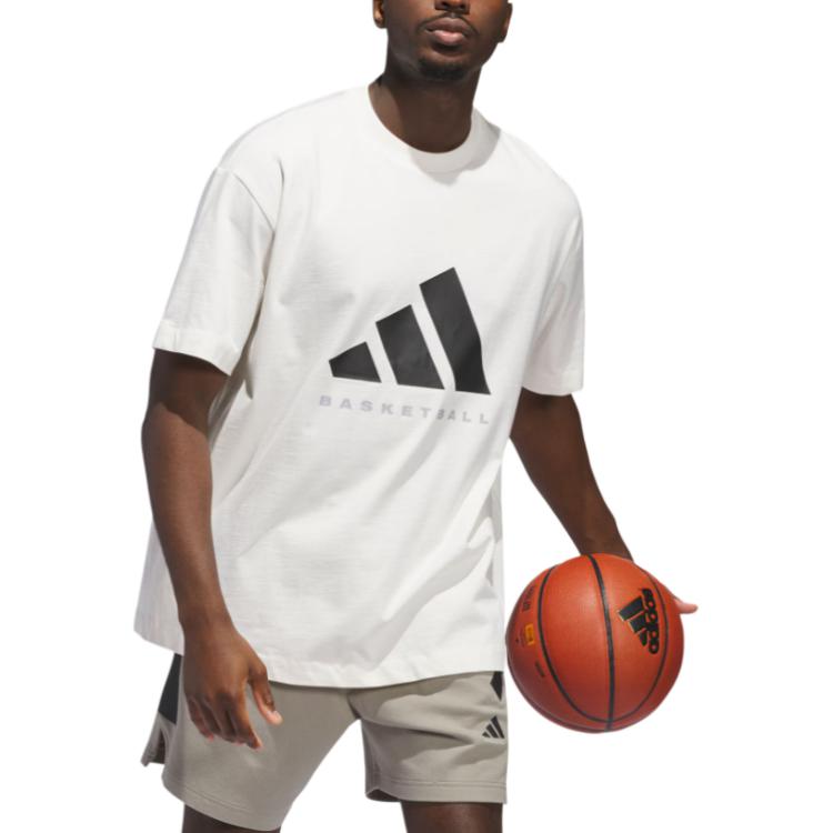 Adidas Basketball Ss25 Loose Fit Round Neck Fashion Sports Short Sleeve T-Shirt Unisex Tops JX5574