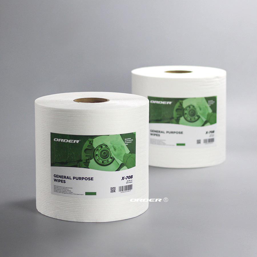 Oude Multi-Purpose Industrial White Wiping Roll - Oil & Water Absorbing Cloth 1 roll/box