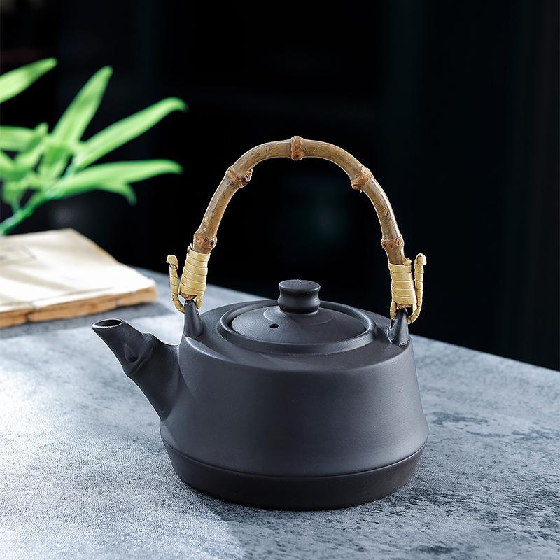 1pc Furnace Tea Teapot Household Indoor Large-capacity Carbon Roasting Pot Electric Ceramic Stove Ceramic Teapot Outdoor Kettle