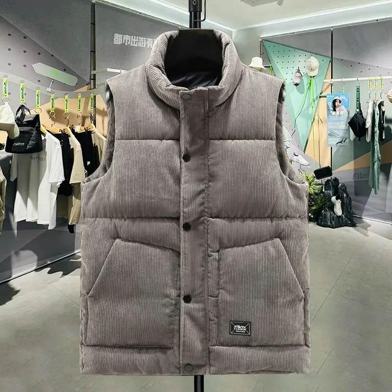 Vest for Women Cotton Winter Thickened Windproof Sleeveless Tops Vest Oversize Down Casual V-neck Vest