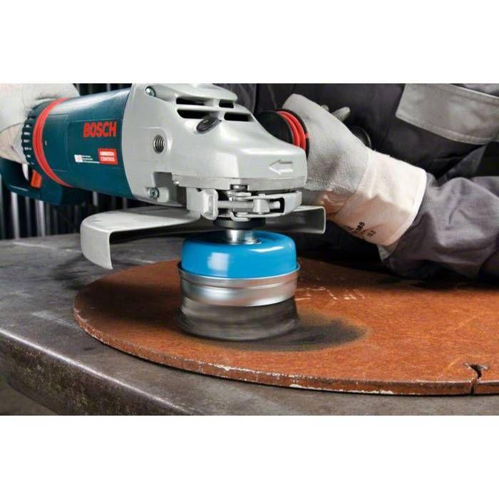 Brosse boisseau - bosch - ø 65 mm - 0,35 mm - 12500 tr/min - fils torsadés