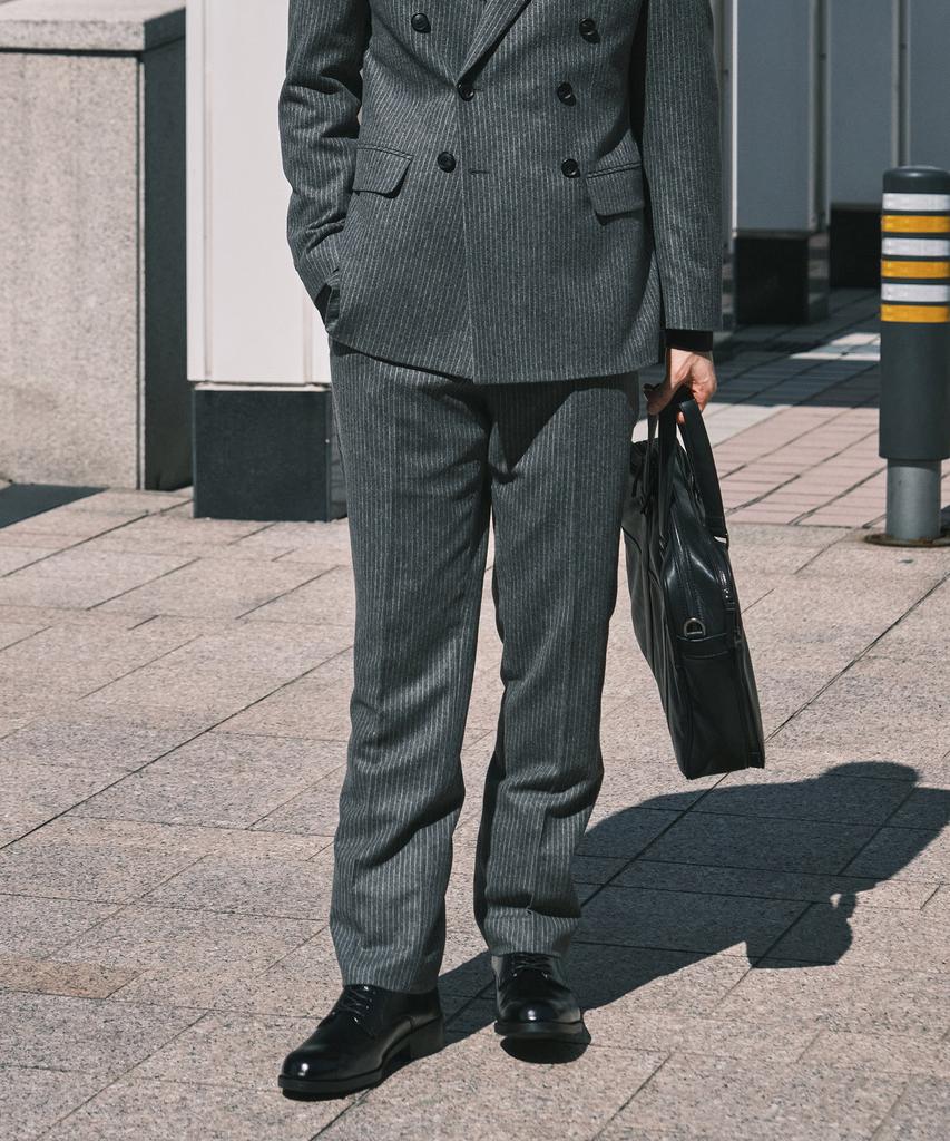 STCO Italy Marlane Striped Double-Breasted Suit Set Khaki (Classic Fit)_Ssjwd94Set (A Type)