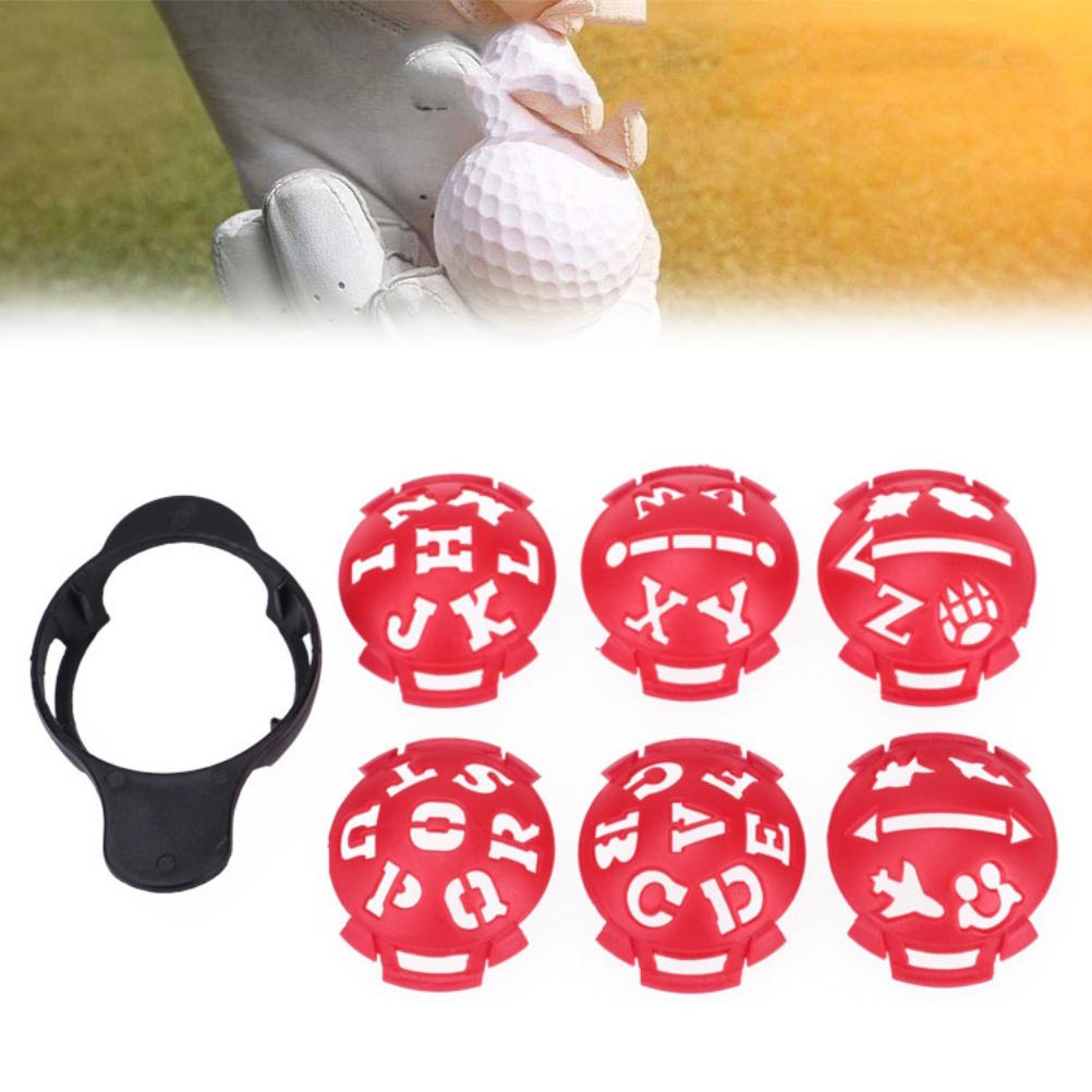 7Pcs  Ball Liner Line Marker Template Letter Pattern Ball Scribe Template Drawing Alignment Tool
