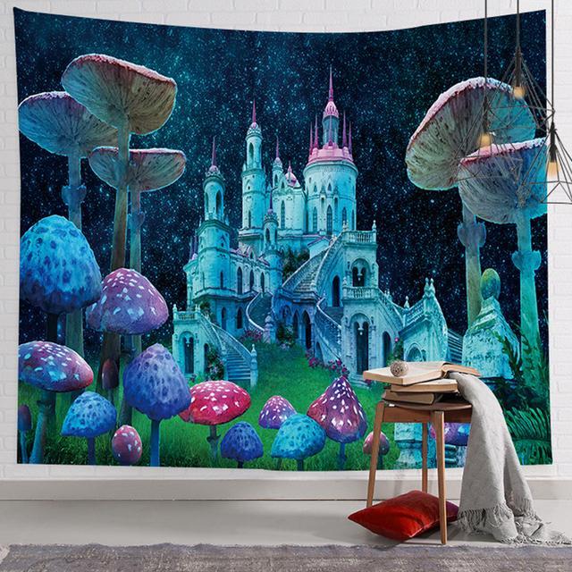 Mushroom Tapestry Wall Decor Boho Decor Psychedelic Hippie Boho Tapestry Decor Witchcraft Wall Covering Decor
