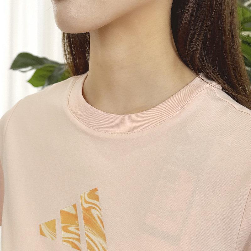 adidas Classic Comfortable Simple Round Neck Casual Sports Short Sleeve T-Shirt Women Tops KS2873