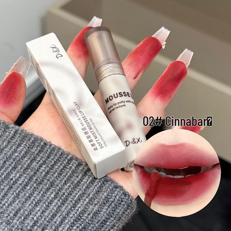 DI&XI Soft Mist Mousse Lip Mud: Matte, Long-lasting, High Pigment Lipstick for Women