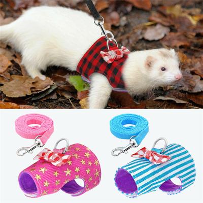 1PCS Small Animal Tank Top Strap Blue Pink Dog Cat Hamster Pet Clothes Small Animal Squirrel Traction Rope