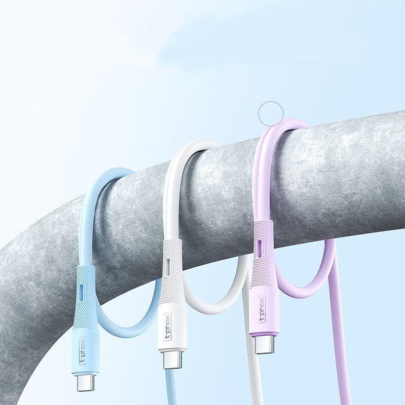 Kabel T-Phox Gentle Usb-C/Usb-C 60W 1M White