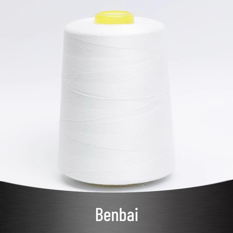 Balti 402 poliesteriniai siuvimo siūlai - 8000 jardų plokščiasiūlėms ir overlokams