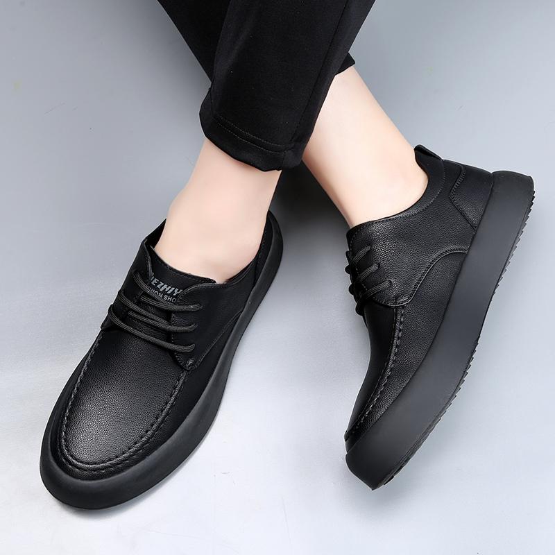 Fashion Lace-Up Men Casual Shoes Men's All-match Genuine Leather Sneakers Waterproof Vulcanized Shoes Men 2024 ComforthableWalking Shoes