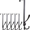 Hook Hanger On Door Metal Black Holder For Towels Clothes 6Pcs