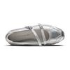 Mizuno LG 60S Flat Shoes Ballet Shoes Mary Jane Shoes Retro Comfortable Versatile Low Top Casual Shoes Women shoes Silver D1GH253002
