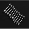 Mixed Style Stainless Steel Curved Barbell Spike Tongue Ring Jewelry